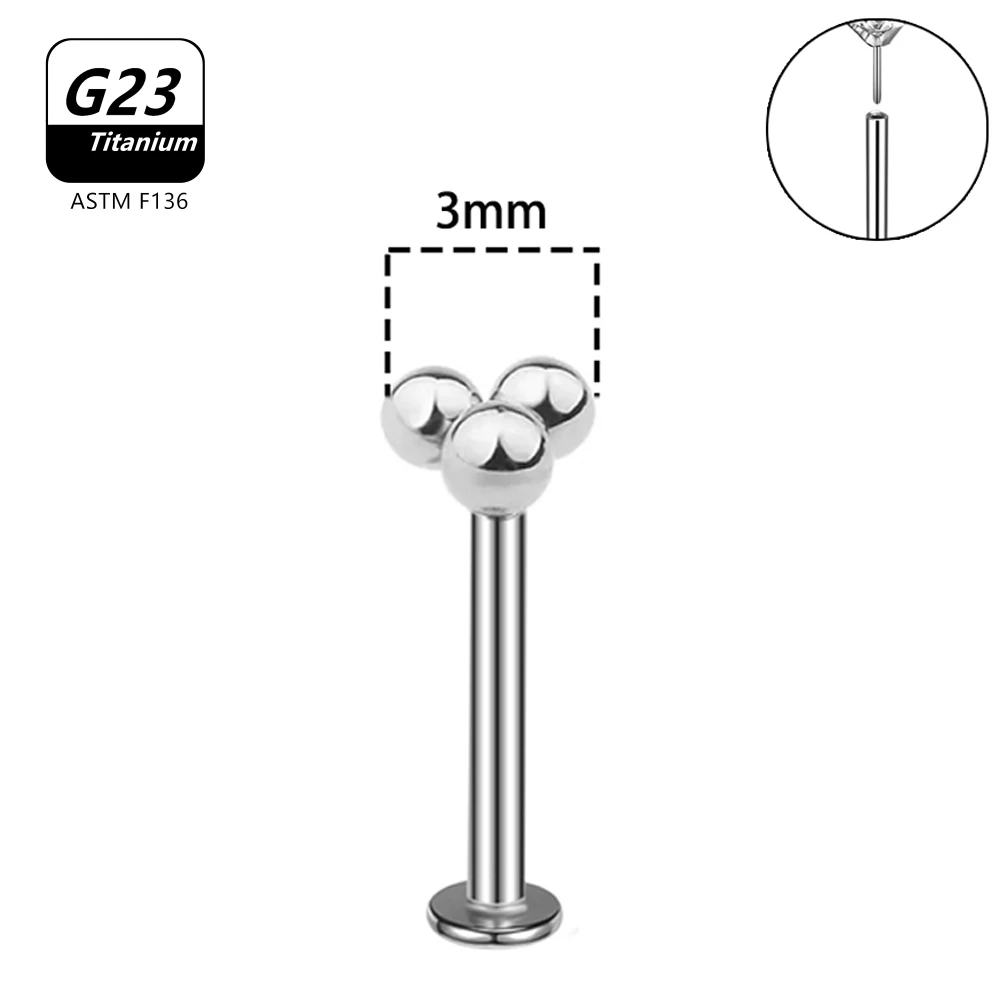 G23 Titanium Piercings Body Jewelry  Labret Earrings Piercing Monroe Ring Tragus Conch Thread Pin Labret Nose Ear Cartilage Stud