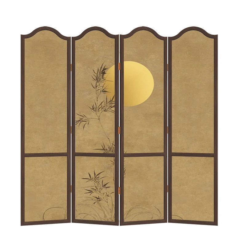 

Song's aesthetics Chinese retro home screen partition living room folding mobile entrance tea room sofa background