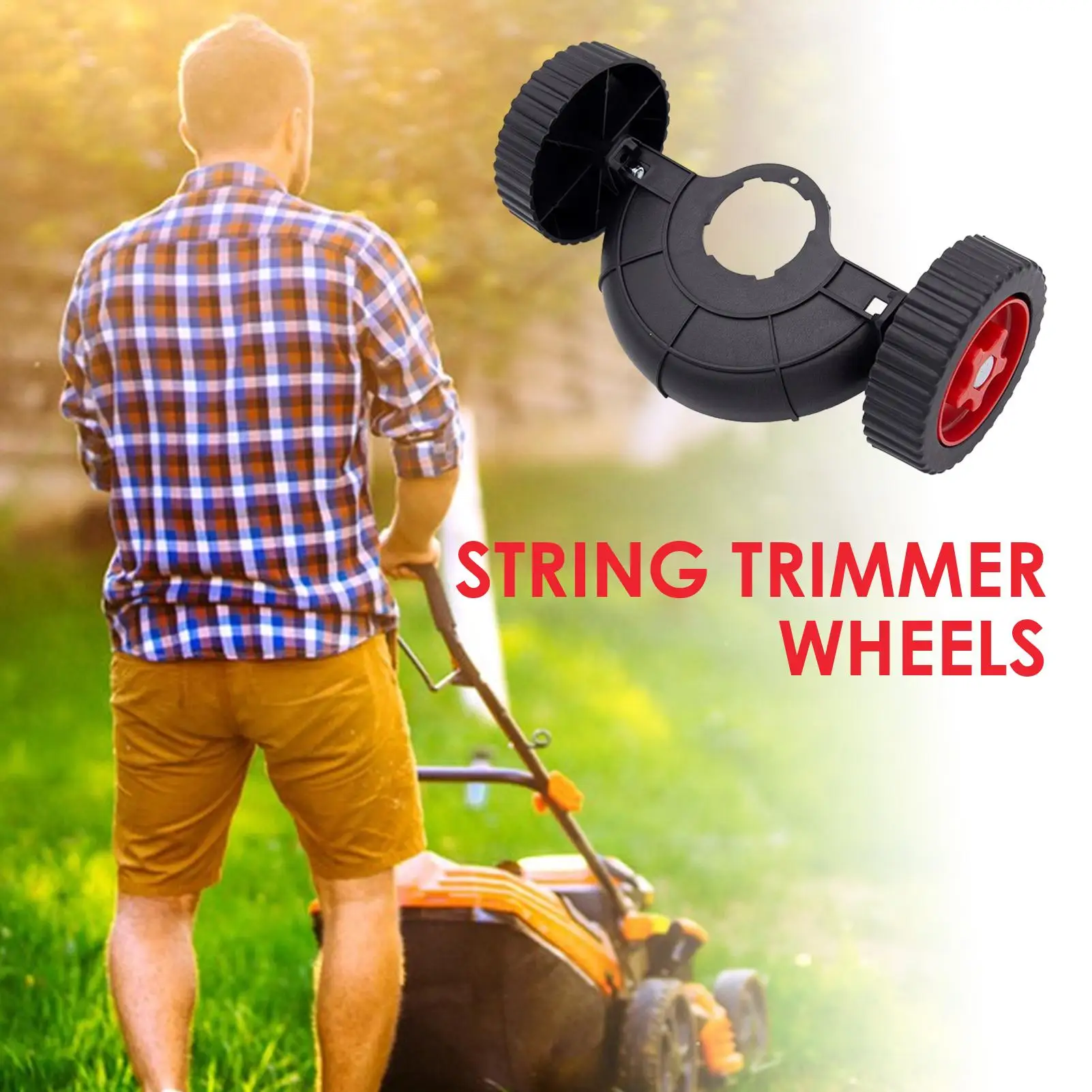 Support Wheels Auxiliary Wheels Adjustable String Trimmer Wheel Mower Attachment for Walk-Behind String TrimmersWeed