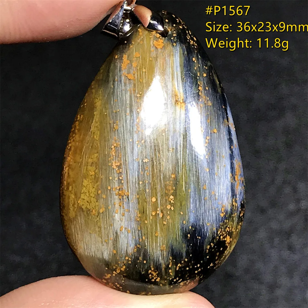 

Natural Pietersite Stone Pendant For Women Men Gift Healing Crystal Water Drop Beads Silver Namibia Gemstone Jewelry AAAAA