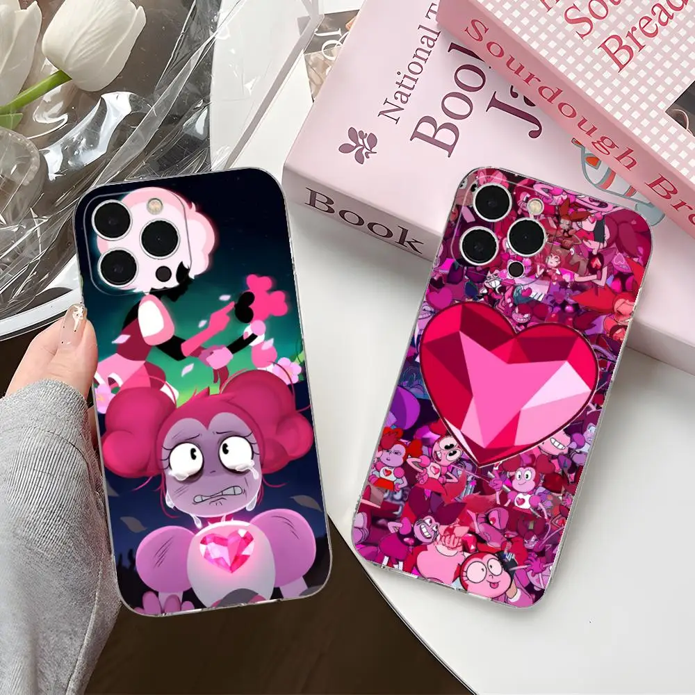

Чехол для мобильного телефона Steven Universe Spinel для iPhone 16, 15, 14, 13, 12, 11 X XR XS 8 6 Pro Max Plus, мини-прозрачный цветной чехол, роскошный