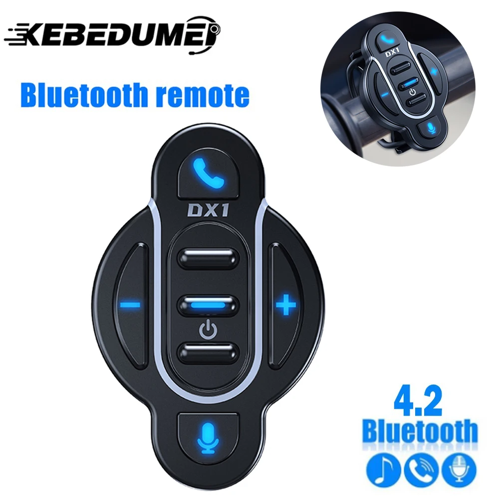 Wireless Motorcycle Handlebar Control Button Bluetooth 5.4 for Car Radio DVD GPS Multimedia Navigation Head Unit Remote Control