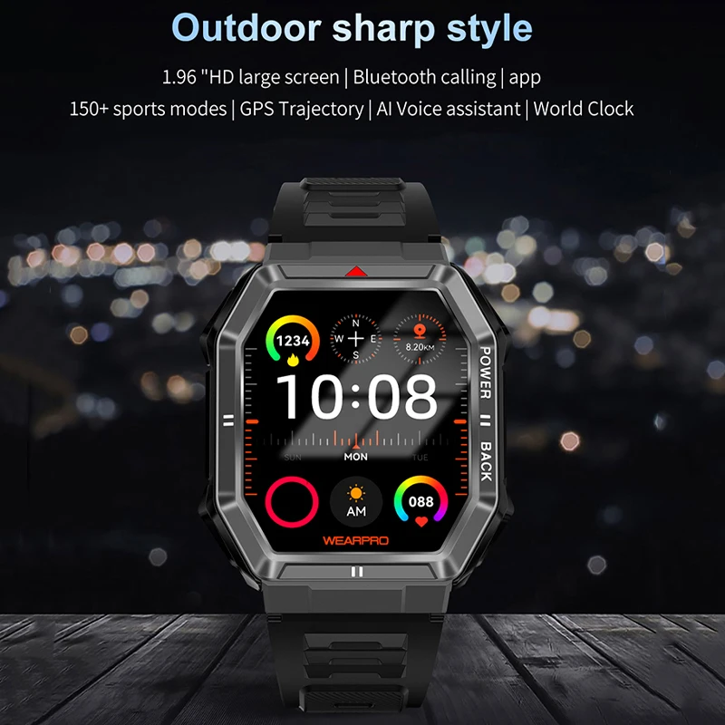 Outdoor Sport Smart Watch for Men Women DT108 Smartwatch Digital Waterproof Wrist Watches Electronic Wristwatch Tracker Bracelet