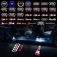 2PCS HD Led Car Door Welcome Light Laser Projector Courtesy Lamp for Audi S Line A3 8L 8P TT Mk2 RS A6 C7 A1 A5 Q3 A4 B8 Quattro