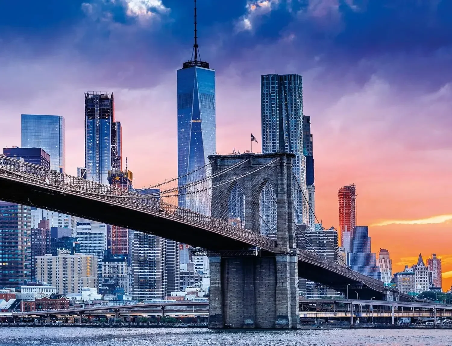 

300/500/1000 шт., деревянная головоломка Rooklyn Bridge To Manhattan, идеальный подарок для начинающих, развивающий домашний декор для мозга