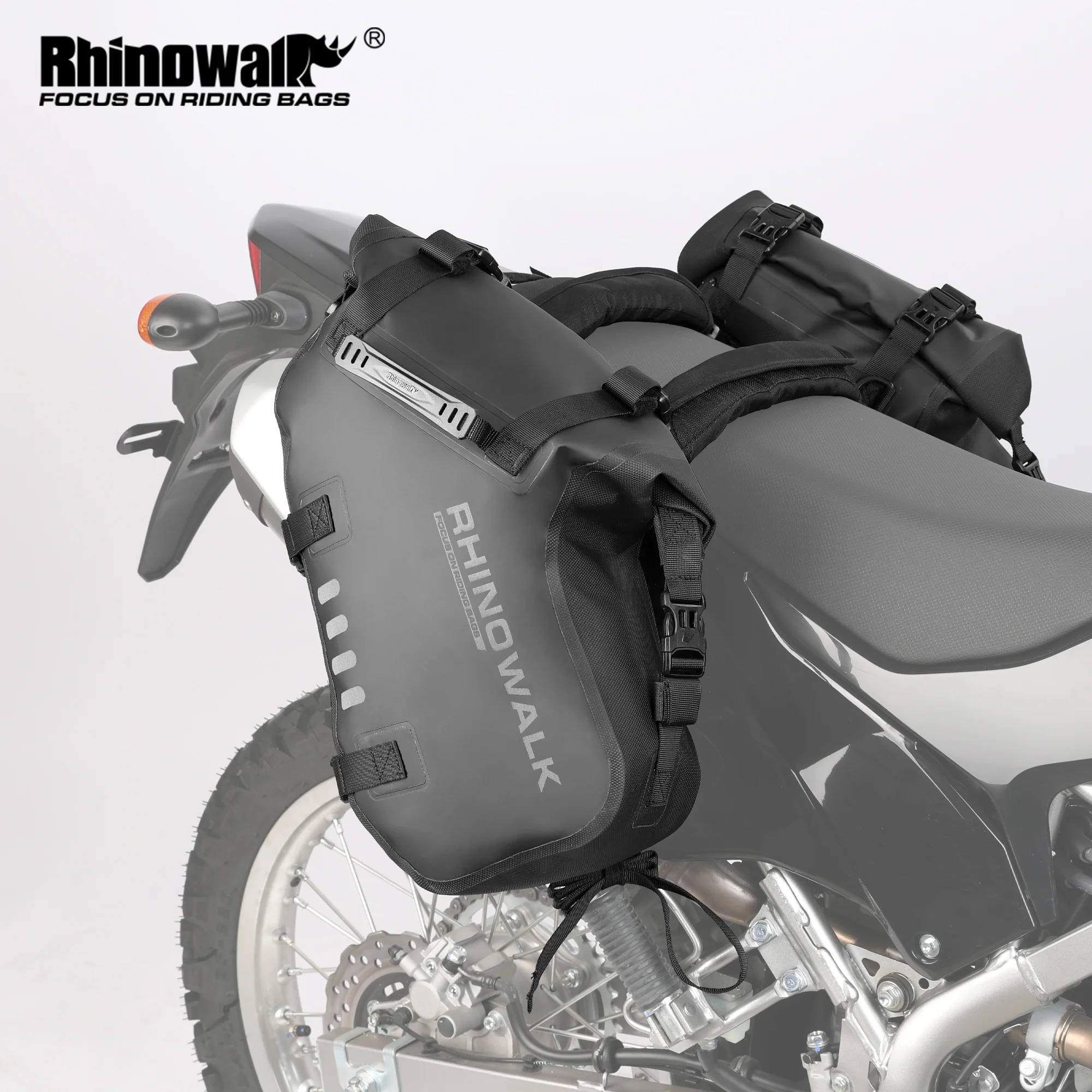 

Rhinowalk Motorcycle Side Bag 100% Waterproof 18L/28L/48L Motorbike Saddle Bag Motor Pannier Bag Saddle Bags Travel Luggage 2PC