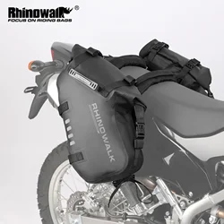 Rhinowalk Motorcycle Side Bag 100% Waterproof 18L/28L/48L Motorbike Saddle Bag Motor Pannier Bag Saddle Bags Travel Luggage 2PC