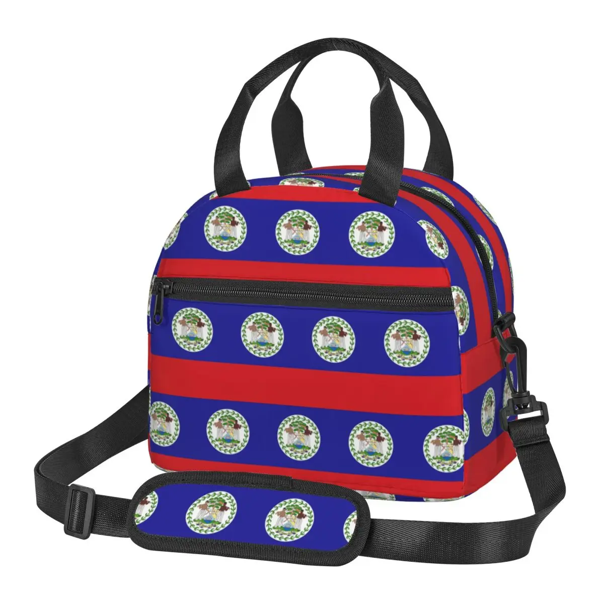 Belize Flag Gifts, Stickers & Products Insulated Lunch Bag for Women Bento Storage Food Boxes Container Cooler Thermal Lunch Box