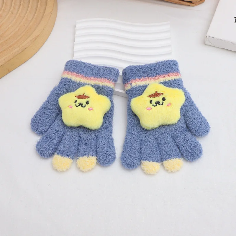 قفازات الخريف والشتاء الكرتون لطيف قفازات دافئة قفازات خمسة أصابع #6