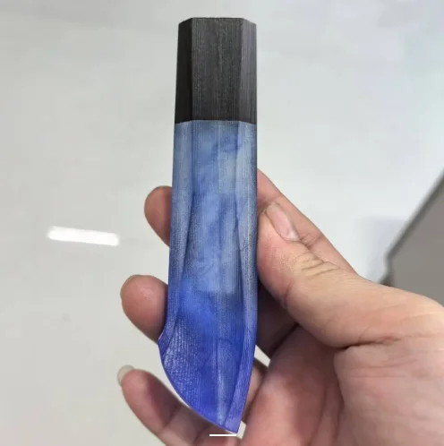 

Новый стиль, цельная ручка кухонного ножа - восьмиугольная композитная ручка из смолы ручной работы с сотовым узором для ручки кухонного ножа