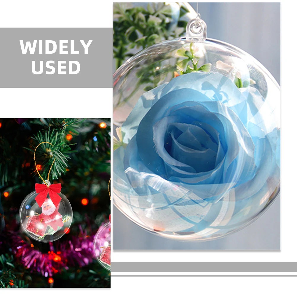

18 Pcs Christmas Balls Transparent Decorations Decorative Holiday Plastic Baubles