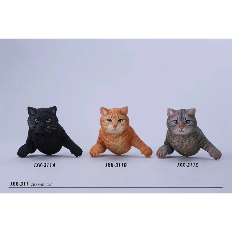 Przedsprzedaż JXK Model Kota Channel Cat w Skali 1/6 z Żywicy, Ręcznie Robiony Model Kota, Symulacja dla Figur Akcji 12-calowych, Akcesorium dla Lalek