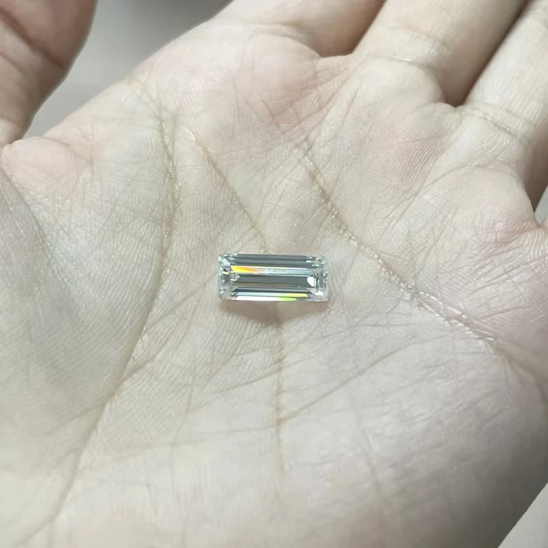 1 قيراط لكل حقيبة أحجار مويسانيتي مستطيل قطع VVS1 D اللون الأحجار الكريمة DIY بها بنفسك صنع المجوهرات المواد تمرير الماس تستر