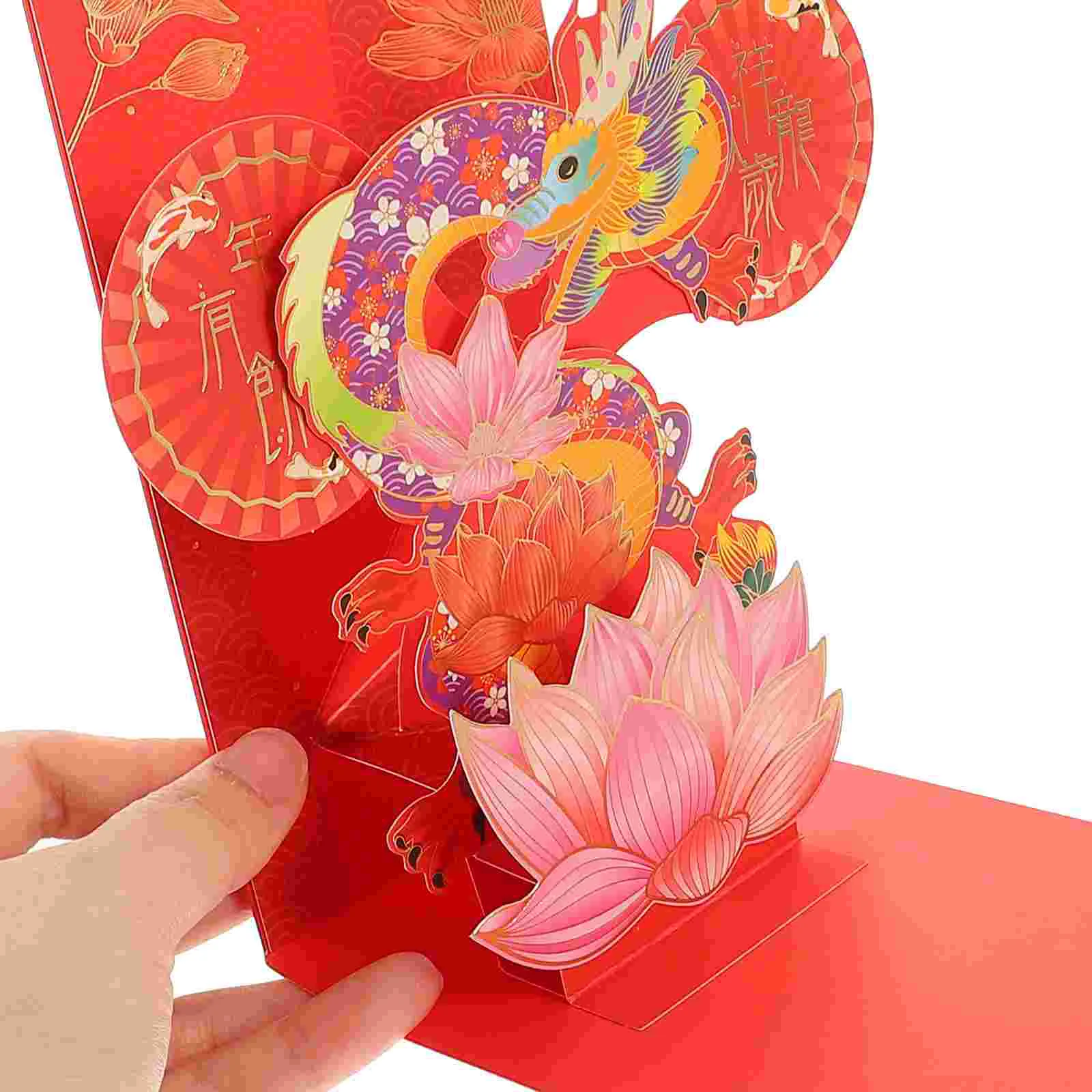 4Pcs Money Red Packets 2024 Year Red Envelopes Spring Festival Envelopes Chinese Style Lucky Money Bags