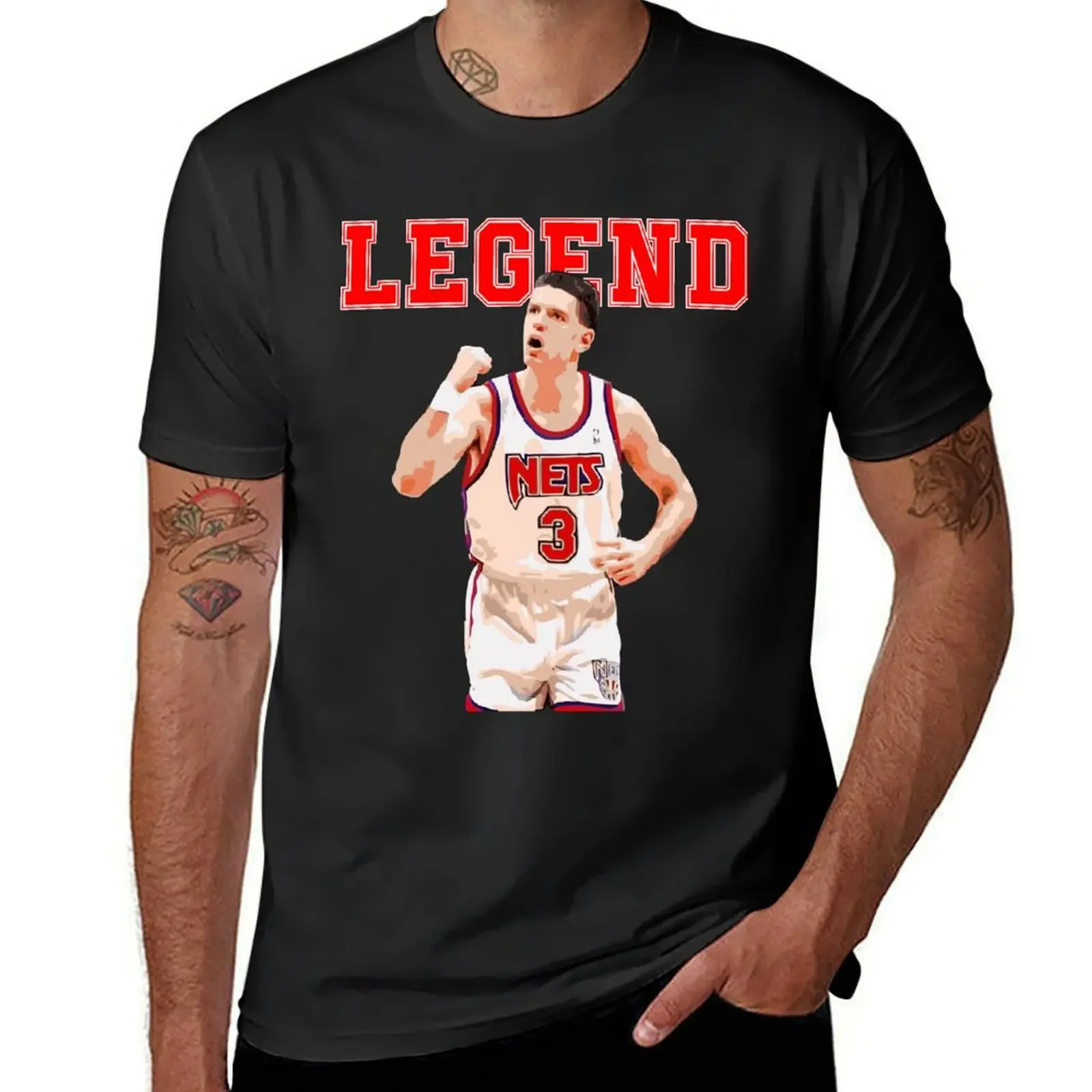 Drazen Petrovic T-Shirt oversizeds cotton graphic tees sports fans cute clothes t shirt men 100℅ cotton