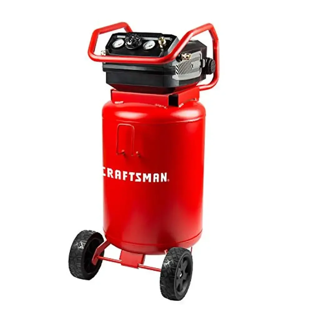 20 Gallon Oil-Free Air Compressor 1.8 HP 175 PSI Two Quick Couplers Stainless Steel Tank Powerful Portable Garage Workshop