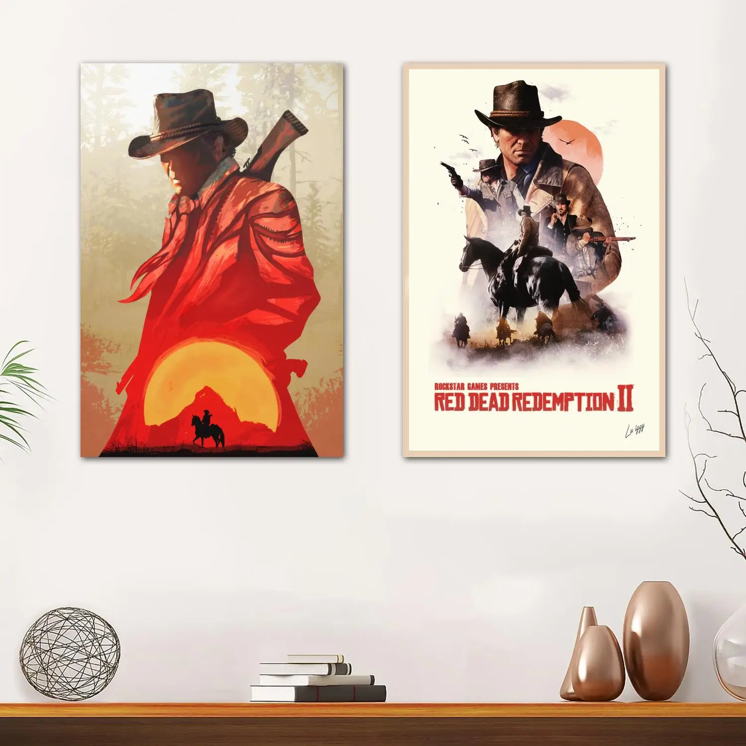 Modern Red Dead Video Game Canvas Poster x  Personalized Wall Art for Bedroom Decor Unique Gift Idea Stylish Home Decoration Per