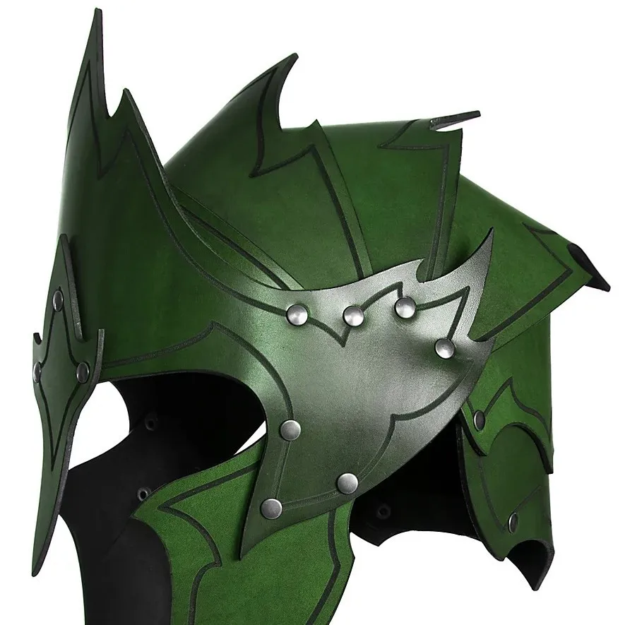 مضحك الجلود الكتف درع الماس على شكل قناع نورس فايكنغ القرون الوسطى تأثيري الأداء الدعامة