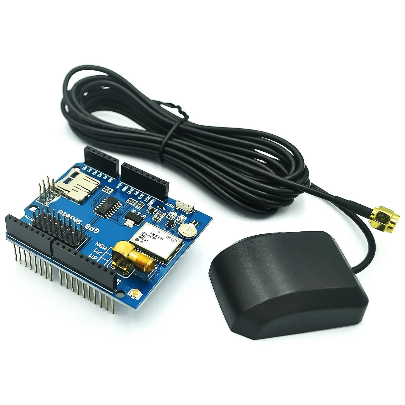 GPS Shield GPS record expansion board GPS module with SD slot card With Antenna for Arduino For UNO R3