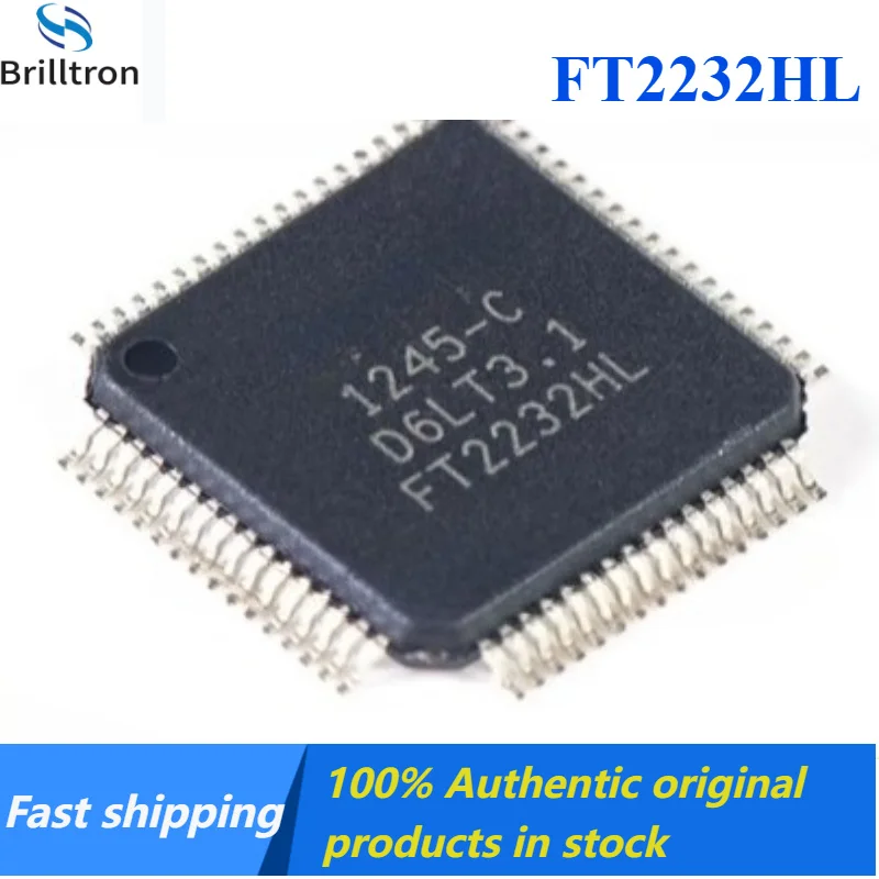 2-10PCS NEW FT2232HL-REEL FT2232HL LQFP-64 Dual High-Speed ​​USB Interface IC Brand New Original in Stock , Fast Shipping.