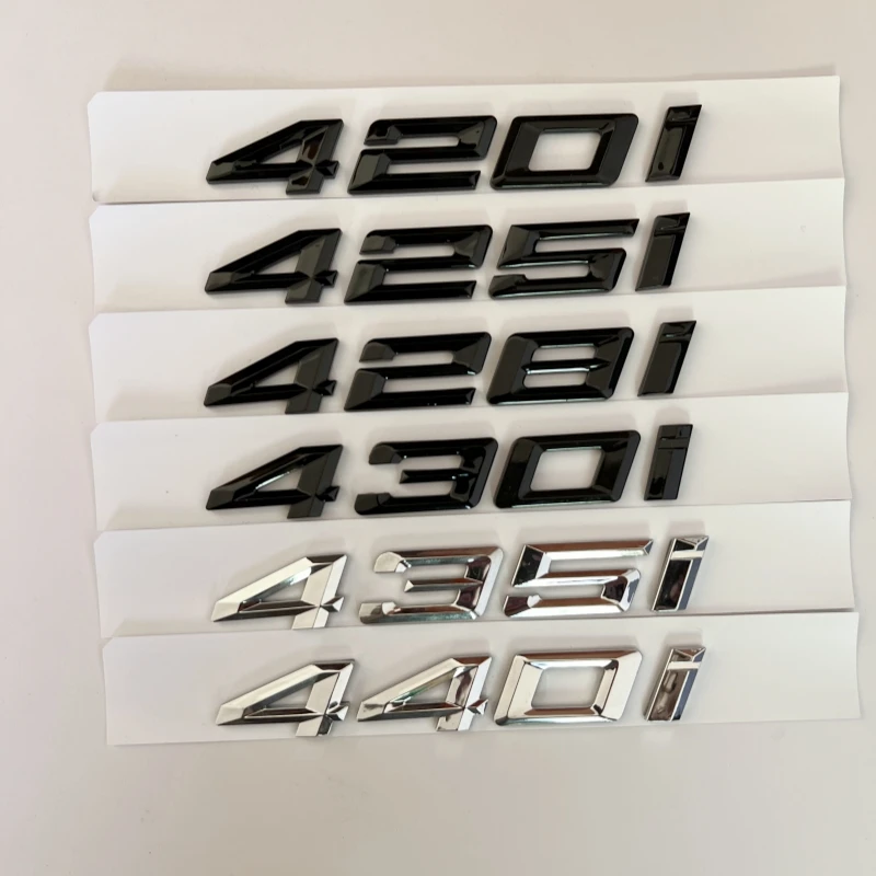 Car 3D ABS Trunk Letters Logo Badge Emblem Styling Decals Sticker For BMW 4 Series 420i 425i 428i 430i 435i 440i F30 F32 F33 F36