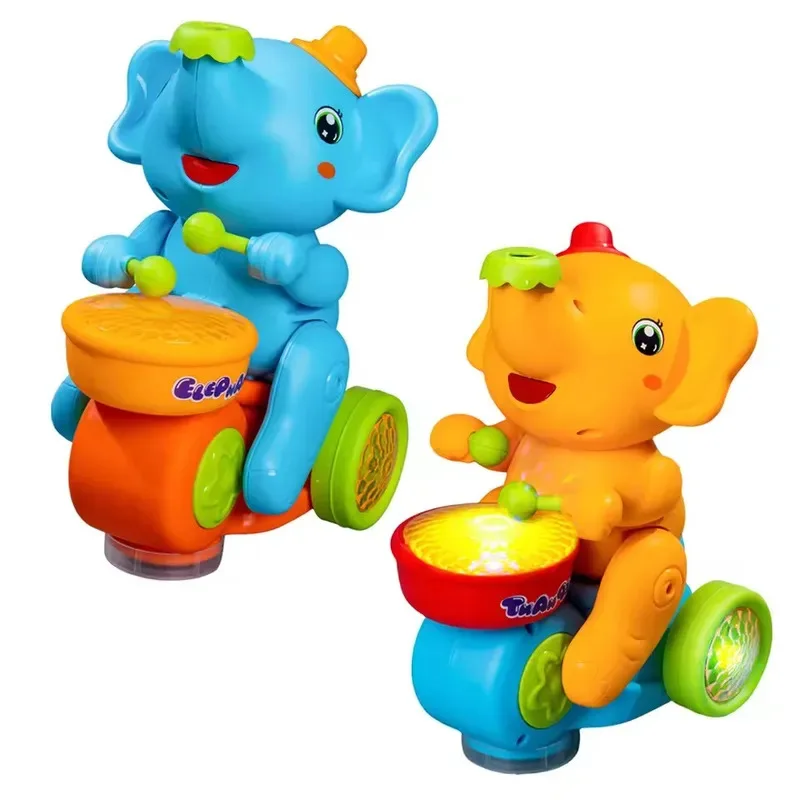 TOPMAYA الموسيقية المشي الفيل الطبال لعب للطفل لعبة موسيقية مع مصباح ليد الموسيقى النشاط الحسي لعب تعلم التعليمية #5