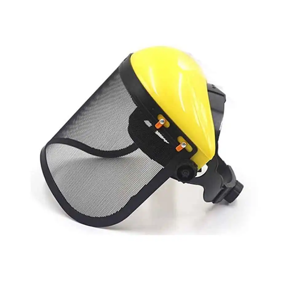 1 szt. Hełm ochronny do kosiarki, ogrodniczy, szerokie pokrycie, metalowa siatka, regulowana poduszka