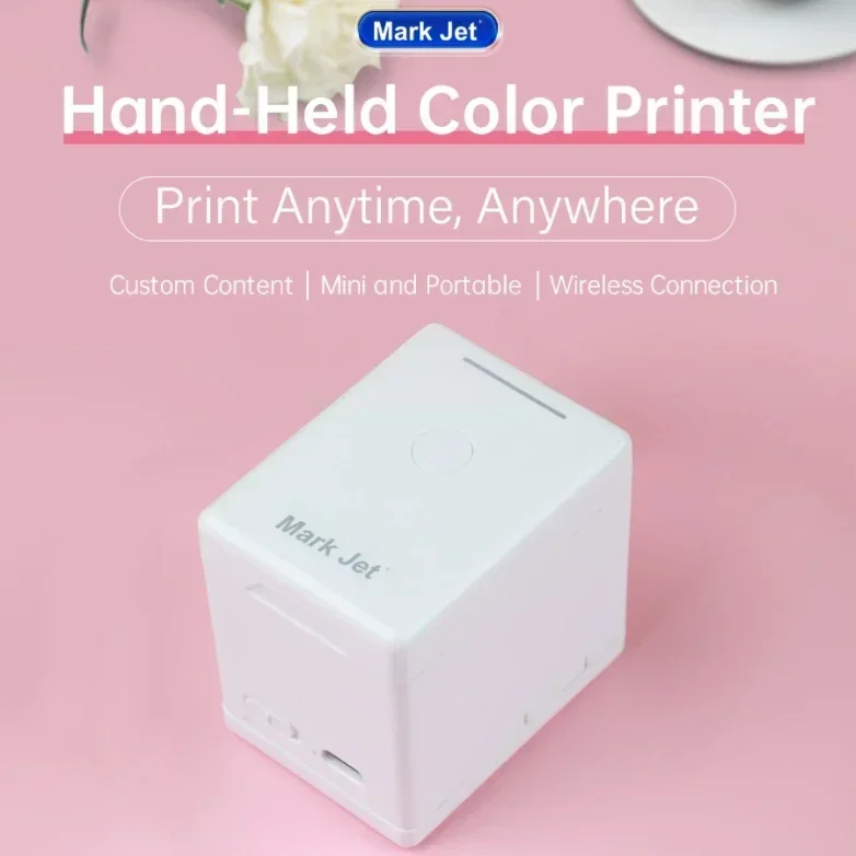 Imagem -05 - Mark Jet Portátil Mini Impressora Jato de Tinta Portátil para Foto Logotipo Madeira Etiqueta Tecido sem Fio Móvel Impressão Colorida Tinta Solúvel em Água