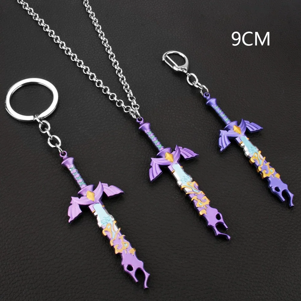 Game Tears of The Kingdom Keychain Breath of The Wild link Sword KeyRing Metal Pendant Chaveiro For Men Women llaveros Wholesale