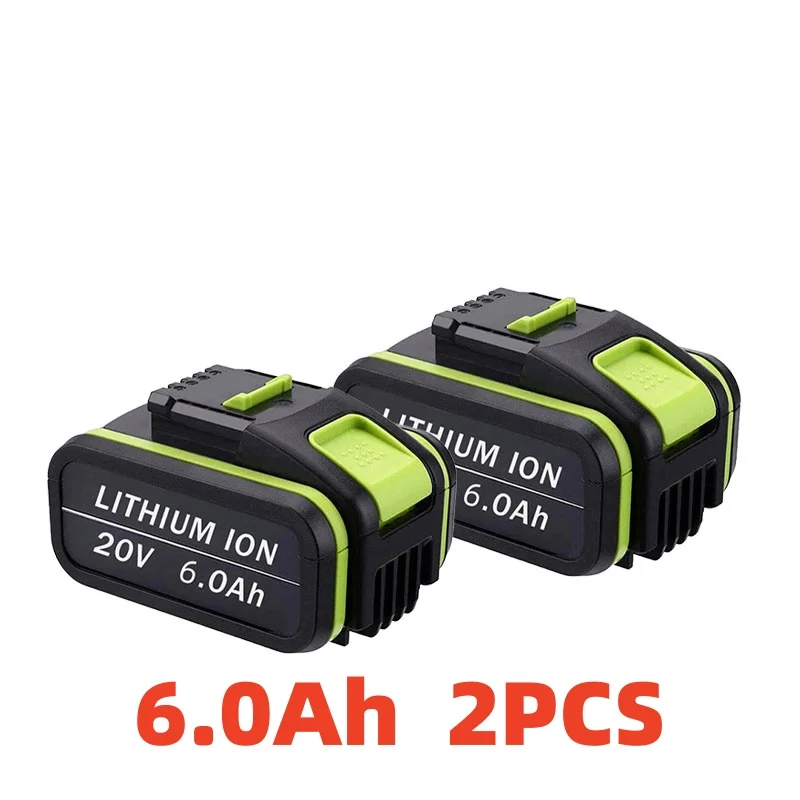 Voor Worx 20V 6.0Ah Oplaadbare Lithiumbatterij voor alle WORX Power en Tuingereedschap WA3553 WA3551 WA3553.1 WA3570