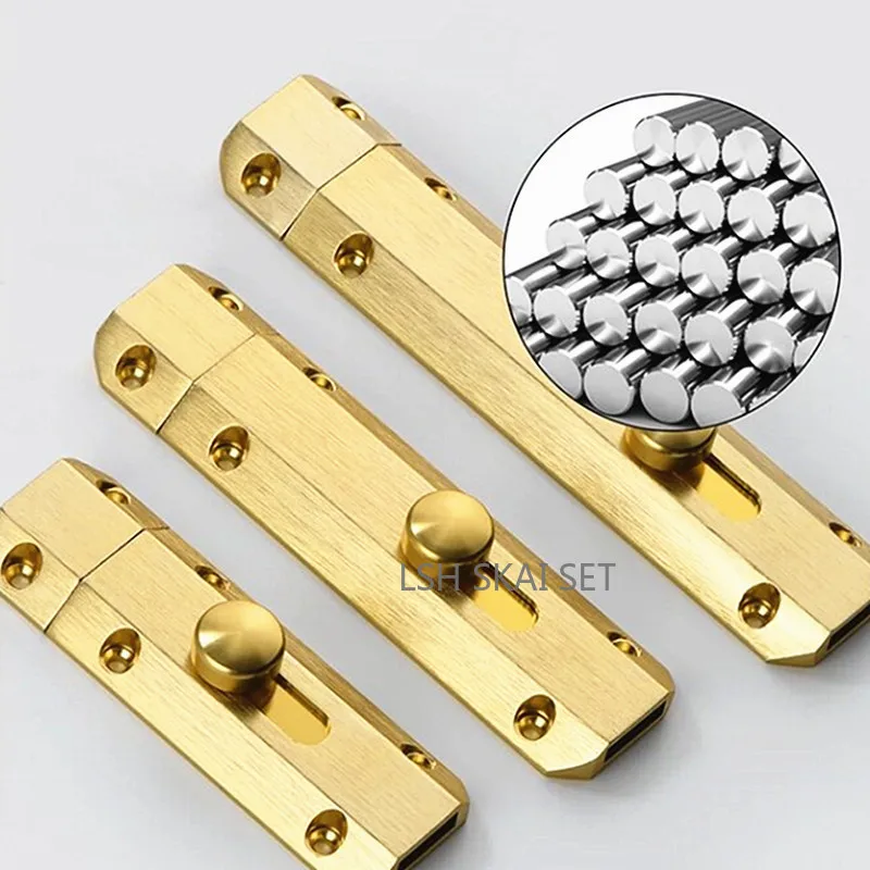 1Pc Top Selling Heavy Duty Door Bolt Latch Aluminum Alloy Security Slide Lock for Bedroom Bathroom Anti Theft Safety Door Latch