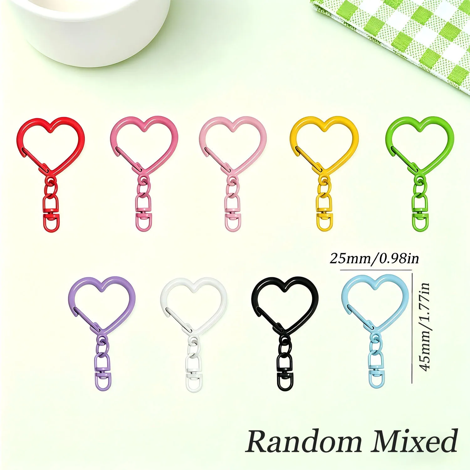 Star Shaped Snap Keychain Lobster Claw Clasp with Jump Rings, 10-100Pcs