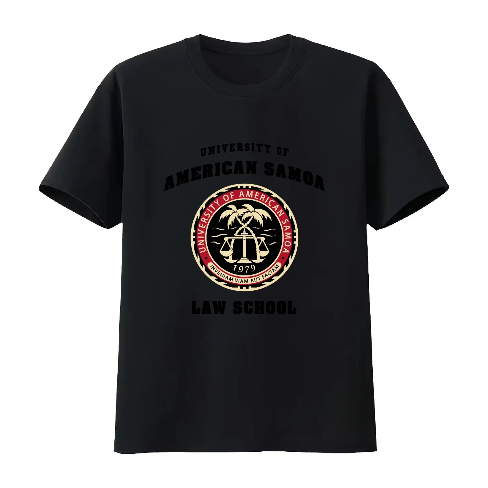 BCS - University of American Samoa Law School T-Shirt Summer Casual Cotton Tee Oversized Streetwear Tops Unisex Men Women