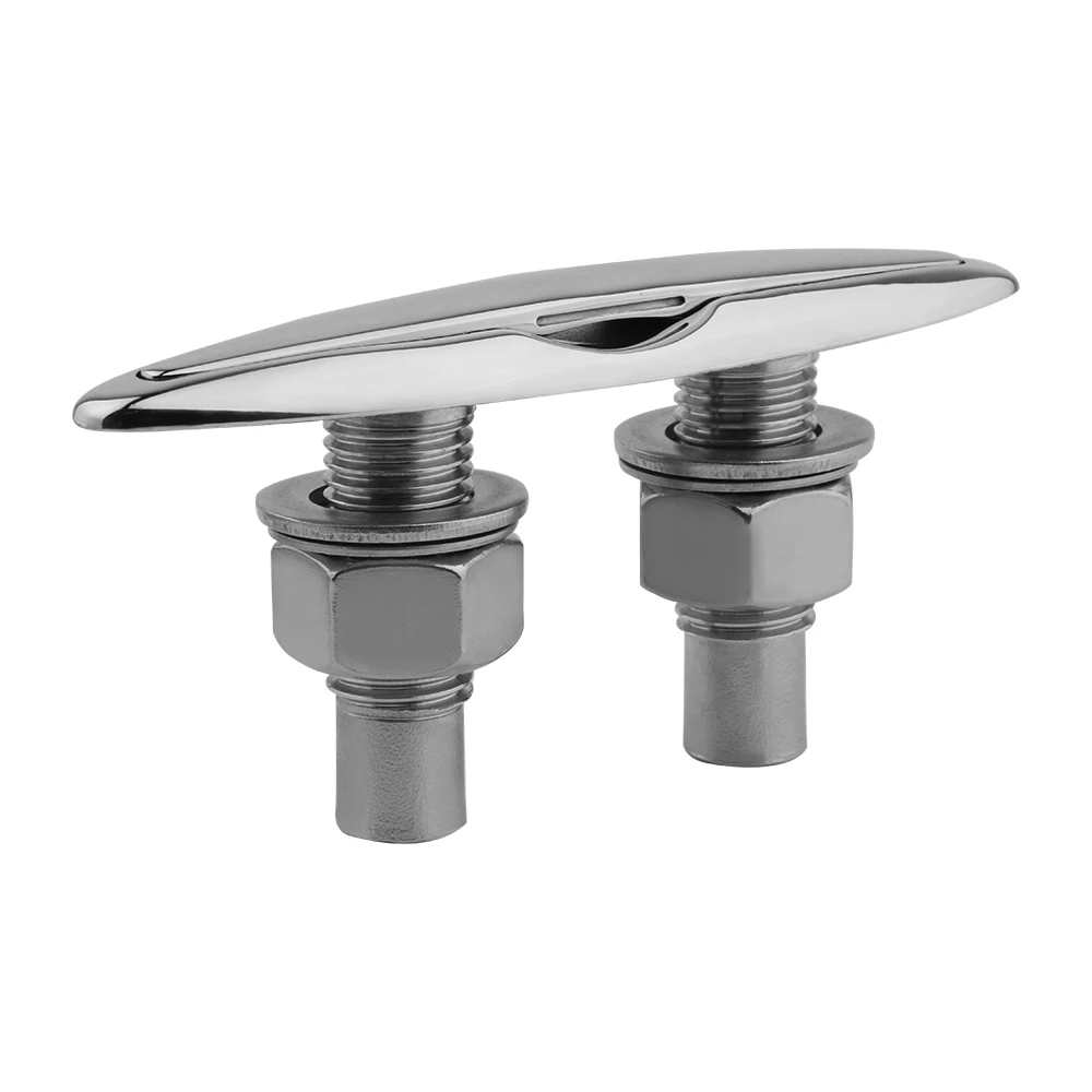 5/6 Inch Heavy Duty 316 Stainless Steel Boat Retractable Pull up Flush Mount Cleat Mooring Dock Neat Cleat Marine Hardware view 4