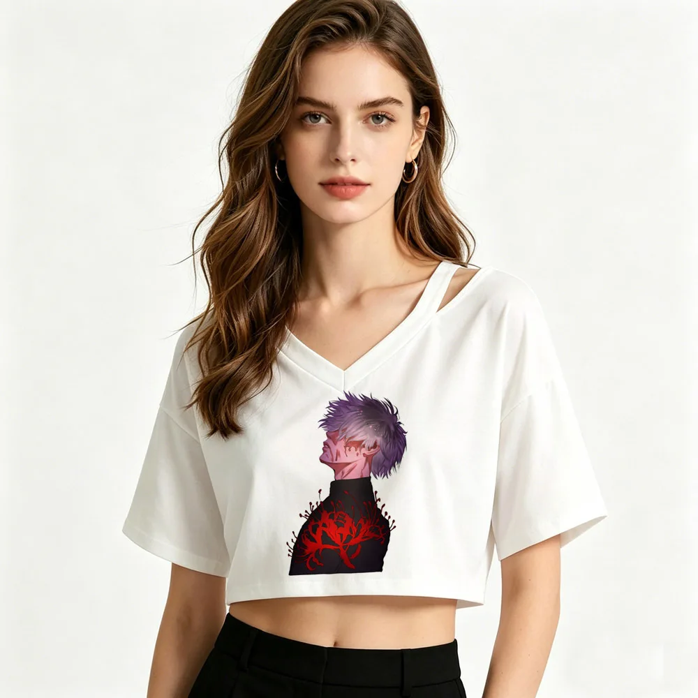 Tokyo Ghoul crop top shoujo funny 2000s y2k goth clearance sales shirt meme scene  graphic grunge 2000s