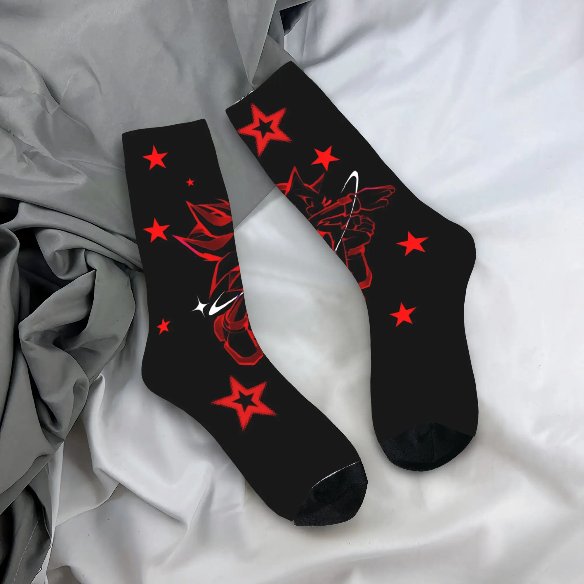 Shadow The Hedgehogs Socks Men Women Novelty Cartoon Socks Spring Summer Autumn Winter Middle Tube Socks