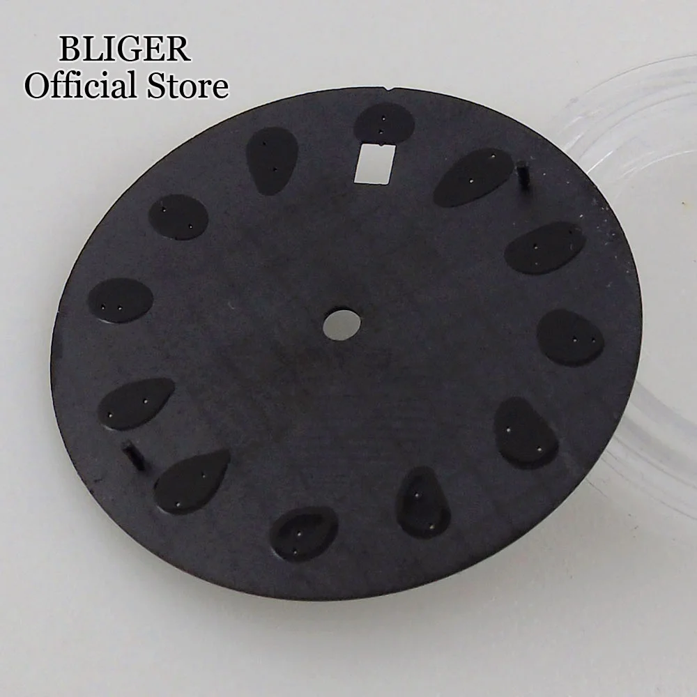 BLIGER 32mm fit  NH35A NH36A Automatic Movement Watch Dial Face Green Blue Black Luminous Hand Watch Accessories Parts