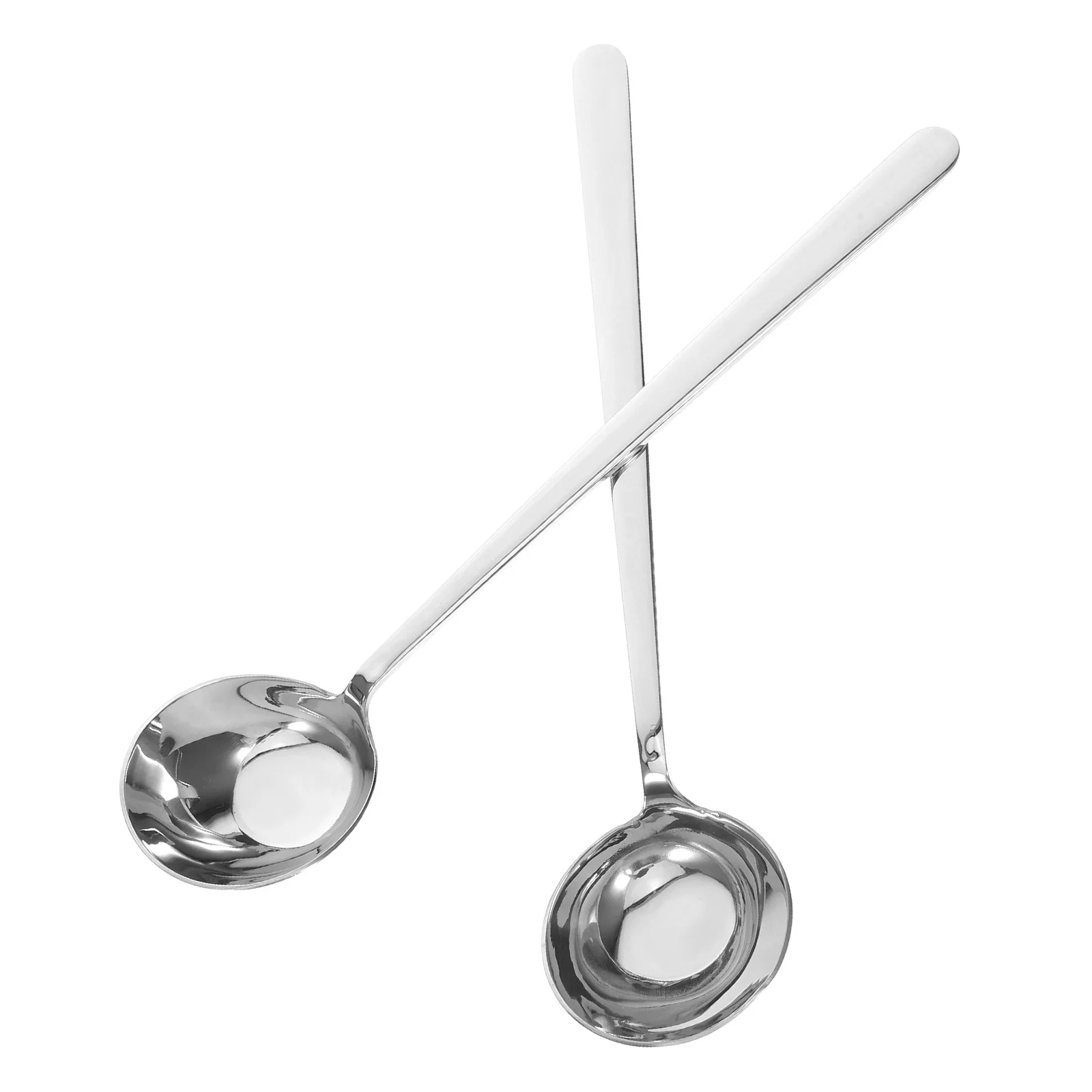 

2pcs Stainless Steel Soup Ladle Large Long Handle Ergonomic Antispill Design Serving Sauces Gravies Hot Pot Spoon Kitchen Tool