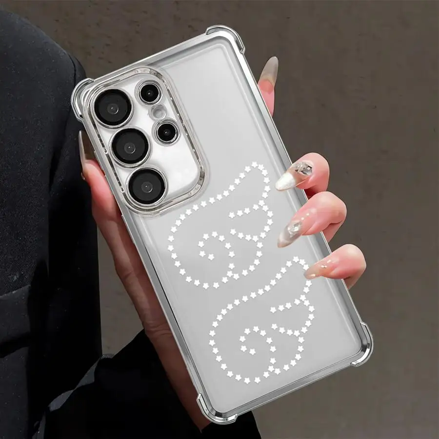 Phone Cover Case for Samsung Galaxy S26 Ultra S23 S24 S25 Edge S22 S20 FE S21 Plus Lovely Korean Ins Star Angel