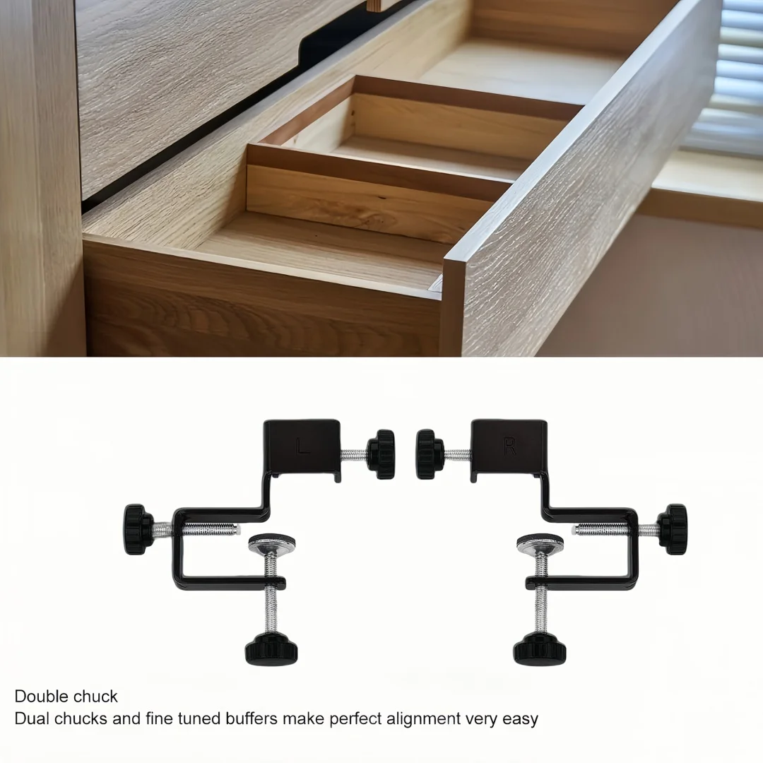 Cabinet Drawer Installation Clamp, Multifunctional Woodworking Drawer Positioning Jig, Panel Alignment Assembly Fixing Tool