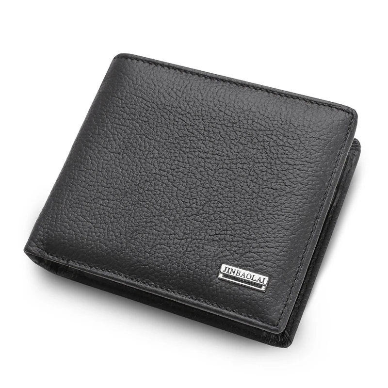 luxury Designer Genuine Leather Wallets for Men Portable Short Purses Men's Card Holder Purse and Handbag Male Bifold Wallet