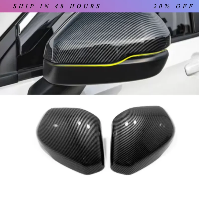 IOSN Fit For Honda ZR-V ZRV 2022 2023 2024 Chrome/Carbon/ Trim Car Rear View Mirror Cover block Rain eyebrow Decoration Garnish