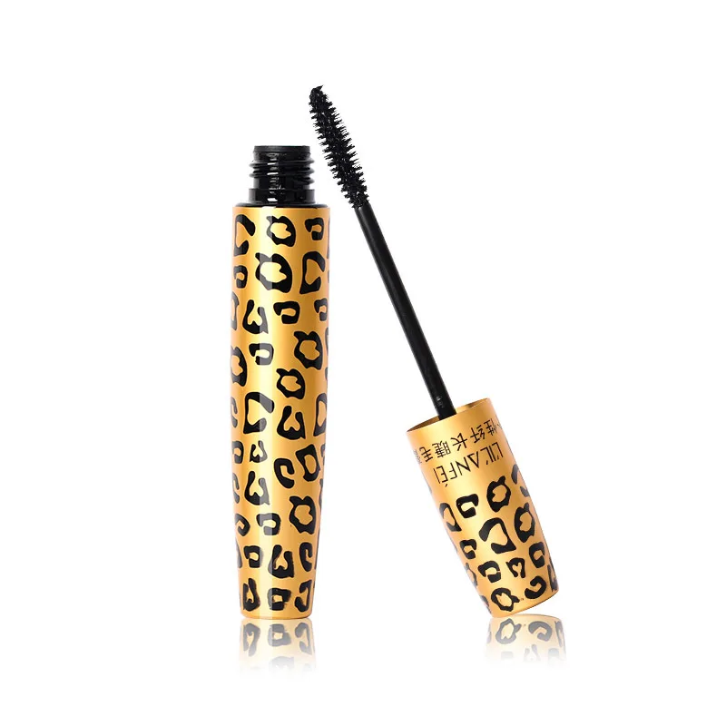 Leopard Pattern Waterproof Mascara Velvet Dense Slender Eye Black Combination 4D Eyelash Curling Thick Female Mascara Make Up