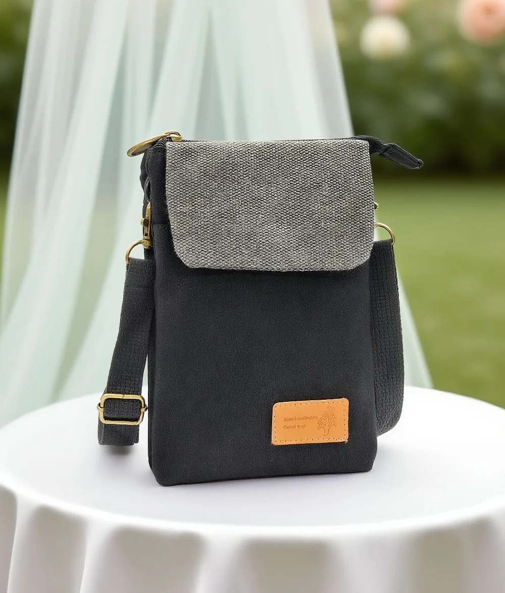 

Cotton Canvas Floral Women Crossbody Shoulder Bag Ladies Mini Handbag Female Cloth Sack Small Phone Purse Wallet Pouch for Girls