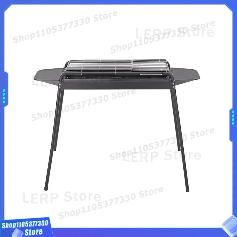 Portable Stainless Steel BBQ Grill with Garden Fire Pit for Outdoor Camping Picnic Barbecue Cooking Tool Durable Metal Grate