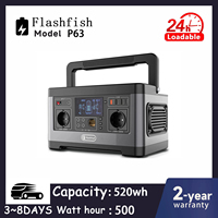 FF FlashFish P63 520Wh 560W Portable Power Station 140400mAh Power Bank Generator  Solar Generator for Outdoor Camping Emergency