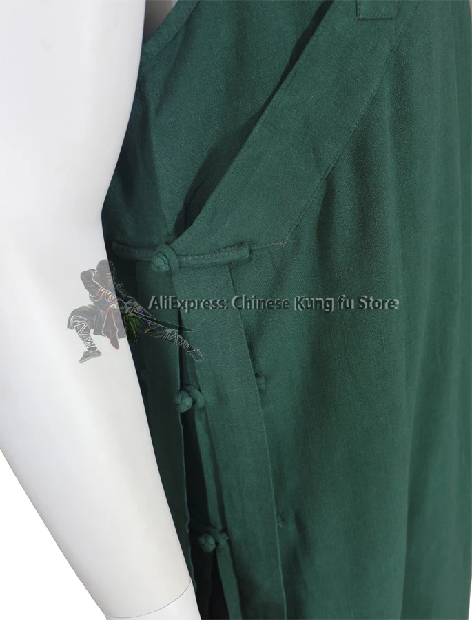 أكمام شاولين الراهب الكونغ فو رداء تاي تشي معطف الووشو فنون الدفاع عن النفس أعلى الجناح تشون الملابس تحتاج إلى قياساتك #4