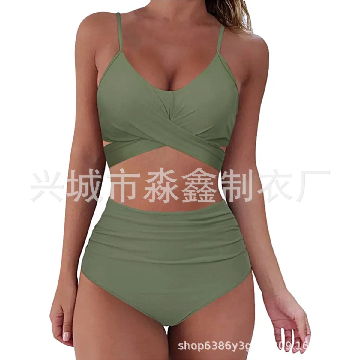 ملابس سباحة جديدة لعام 2025، ملابس سباحة مثيرة عالية الخصر مكونة من قطعتين، ملابس سباحة بيكيني