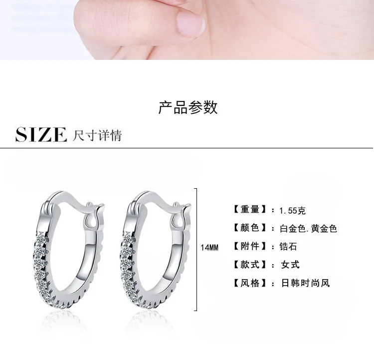 Stamp 925 Sterling Silver Created Gemstone Wedding Party Fashion Hoop Earrings For Women Fine Jewelry Wholesale 2026