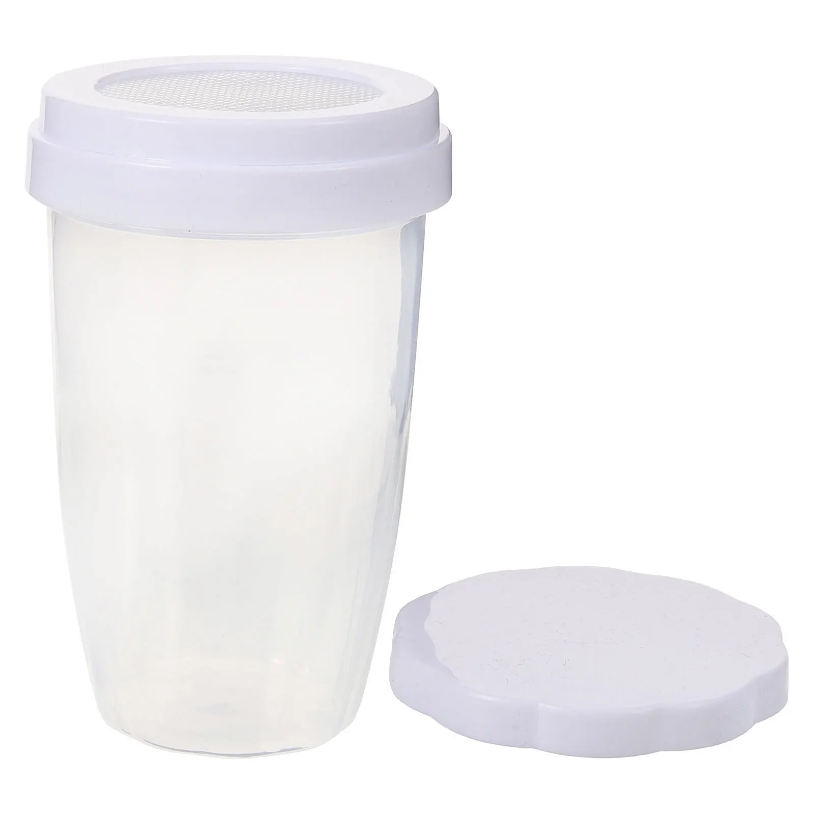 

1pcs Powdered Sugar Shaker Duster White Flour Cocoa Chocolate Baking Sieve Reusable PP Lidded Kitchen Sifter Tool